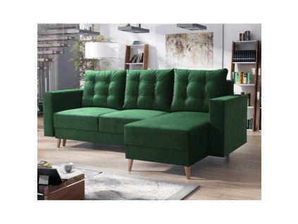 244270 3 rozkladaci sedaci souprava zelena prava bleky roh