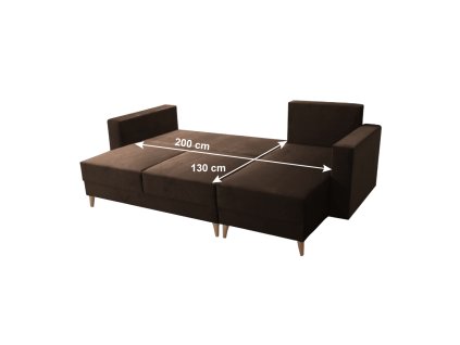 244282 rozkladaci sedaci souprava hneda prava bleky roh