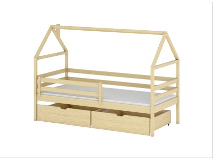 250705 8 domeckova postel aron 90x190 borovice