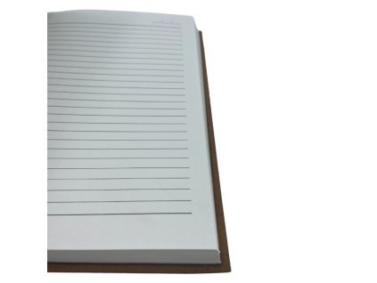 Tmavě Hnědý Zápisník - 100 Linajkových Stran - 20x15cm