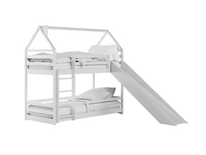 257059 1 play 80x180 bila patrova postel se skluzavkou