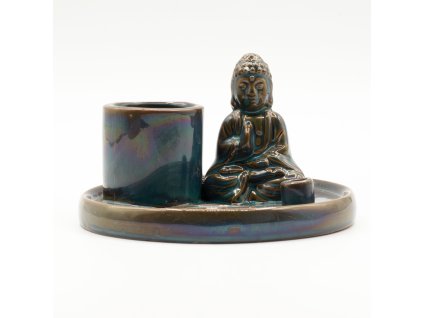Víceúčelový Talíř pro Kadidla - Buddha - Keramická Modrá