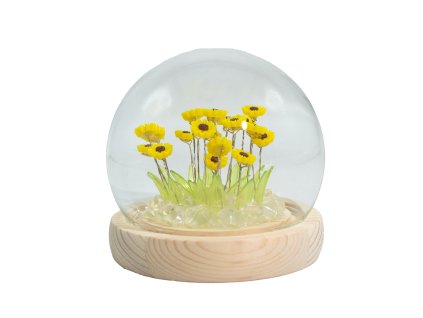 Svítící Květinová Zahrádka v Kopuli - 20 Slunečnic - LED, USB