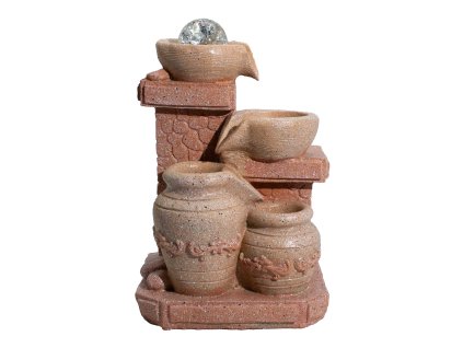 Stolní Fontána -19x14x27cm - Kaskády ve Středomořském Stylu