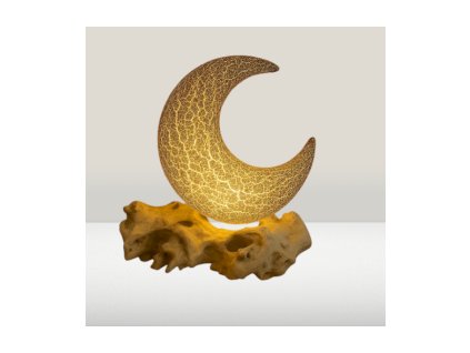 DriftGlow Lampa - Popraskaný Měsíc - Šedý