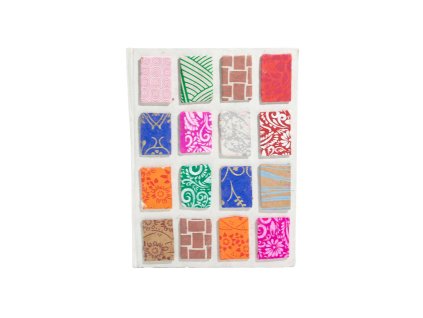 Střední Lokta Mini Čtverečkový Zápisník (15x12cm) - 45 stran - Natural