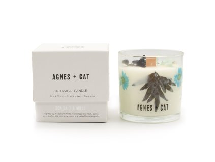 Agnes & Cat Botanická Sójová Svíčka - Mořská Sůl & Mech