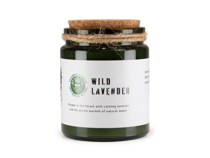 Sójová Svíčka s Dřevěným Knotem - Divoká Levandule
