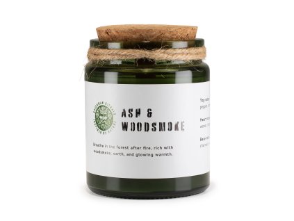 Sójová Svíčka s Dřevěným Knotem - Popel & Kouř