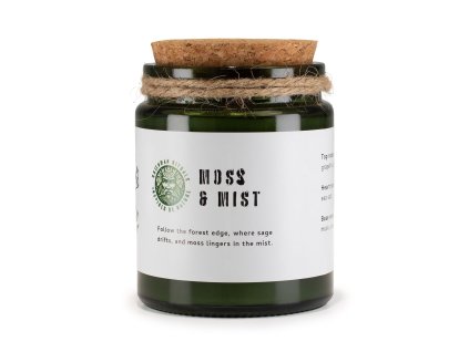 Sójová Svíčka s Dřevěným Knotem - Mech & Mlha