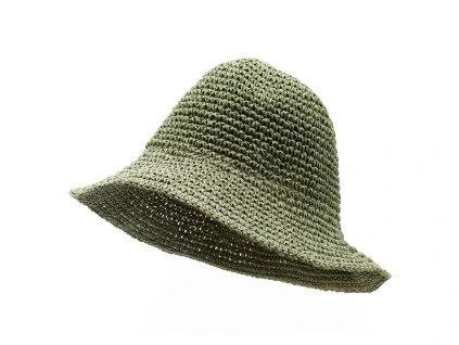 Slaměný Sluneční Klobouk - Mechově Zelený