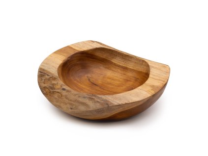 Velká Mísa z Teakového Dřeva Prírodního Tvaru - 25x7cm