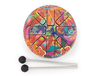 Malý Happy Buben - Psychedelický - 13×9 cm
