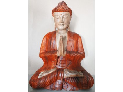 Ručně Vyřezávaná Socha Buddhy - Vítejte - 60cm