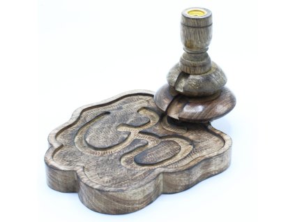 Střední Stojan “Tekoucí Dým“ z Mangového Dřeva - Ohm