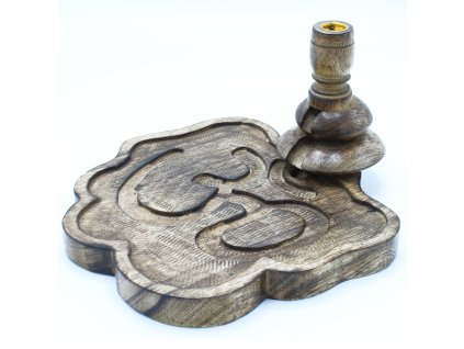 Velký Stojan “Tekoucí Dým“ z Mangového Dřeva - Ohm