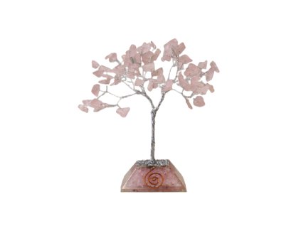 Stromek Štěstí s Orgonitovým Podstavcem - 80 Kamínků - Ruženín