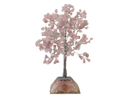 Stromek Štěstí s Orgonitovým Podstavcem - 320 Kamínků - Ruženín