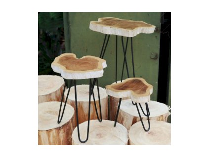 Set 3 Stojanů na Květiny - Bílá Vymývaná