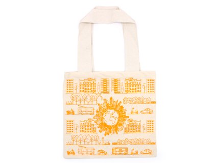 Velká Bavlněná Nákupní Taška - 38x42cm - Městský Život - 10oz