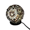 Boho Lampa z Mořských Mušlí - Glóbus Čokoládový Twist - 15cm