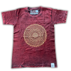Velké Stone Washed Tričko - Mandala - Kaštanové