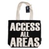 Ikonická Klasická Taška - ACCESS ALL AREAS - Černá Přírodní 10oz (36x43x10cm)