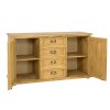 Komoda sosnowa KD809 (Barva sosna jasny wosk, Šířka, Výška, Hloubka, Hmotnost 150, 89, 56, 80 kg)