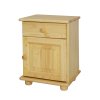 Szafka nocna sosnowa SN101 (Barva sosna olcha, Šířka, Výška, Hloubka, Hmotnost 42, 55, 35, 11 kg)