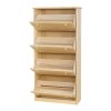 Szafka na buty sosnowa SB110 (Barva sosna surowy nielakierowany, Šířka, Výška, Hloubka, Hmotnost 72, 150, 29, 35 kg)