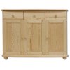 Komoda sosnowa KD143 (Barva sosna surowy nielakierowany, Šířka, Výška, Hloubka, Hmotnost 125, 92, 42, 48 kg)