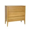 Komoda dębowa KD337 (Barva dąb brendy, Šířka, Výška, Hloubka, Hmotnost 95, 95, 43, 49 kg)