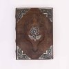 Hnědý Zápisník z Hrubé Kůže - Zinkový Dekor - Růže - 200 Stran s Ozdobním Okrajem - 26x18cm