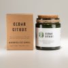 Sójová Svíčka s Dřevěným Knotem - Cedarový Citrus