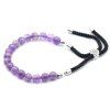 925 Postříbřený Náramek z Drahých Kamenů - Amethyst