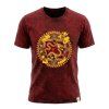 Nomad Sari stonewash Bavlněné Tričko - Dračí Mandala - Bordó - Střední