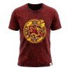 Nomad Sari Stonewash Bavlněné Tričko - Dračí Mandala - Bordó - Velikost L