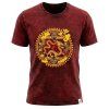 Nomad Sari Stonewash Bavlněné Tričko - Dračí Mandala - Bordó - XL
