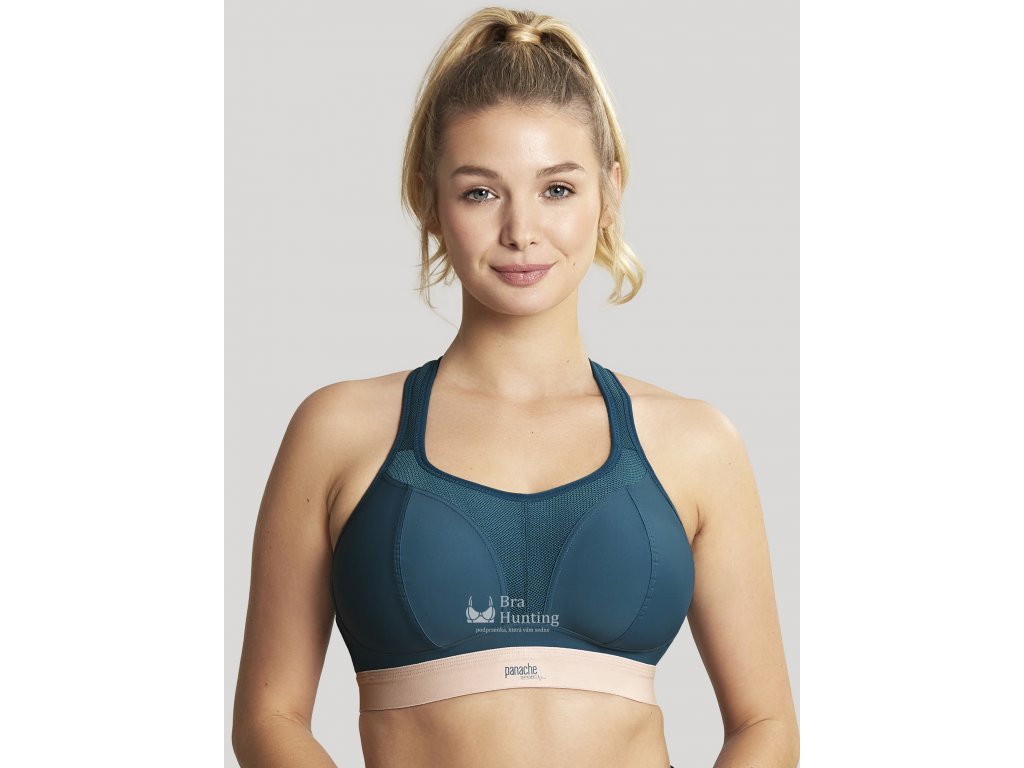 PANACHE SPORTOVNÍ PODPRSENKA BEZ KOSTIC 7341B teal/pink - Bra Hunting