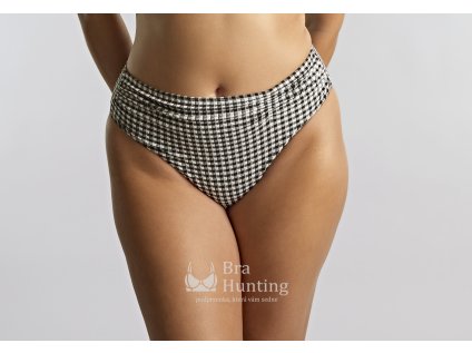 Copy of AW25 C Swimwear Gingham Olivia MidiBrief SW1729G Black&White T F 0324