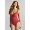 SS26 F Swimwear Spirit Rita Plunge Swimsuit SW1780 Red T F 2472
