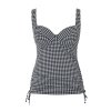 Copy of AW25C Swim Gingham Iris BalconyTankini SW1744 BlackGingham C F