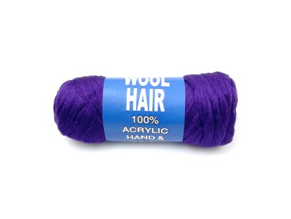 100% Akryl Brazil Wool Hair Fialová