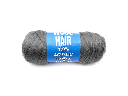 100% Akryl Brazil Wool Hair Tmavě Šedá