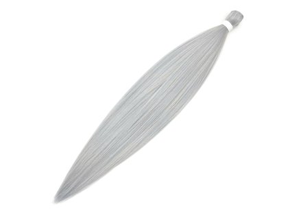 Umělé vlasy na třásni rovné 60cm 100gr  PST-Silver
