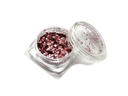 Třpytky na obličej a tělo Rose Gold