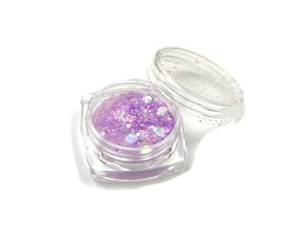 Třpytky na obličej a tělo světle fialová