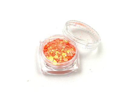 Třpytky na obličej a tělo oranžová