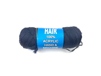 100% Akryl Brazil Wool Hair Tm.Modrá