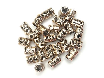 Bronzové korálky na copánky nebo dready typY 1ks